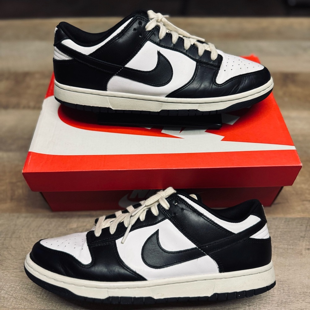 Nike Dunk Low Retro Pandas Size 10- Custom off white soul and laces